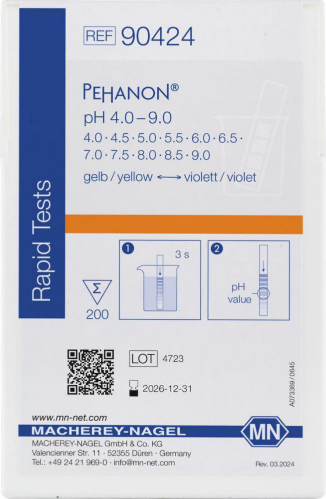 pH indicatorstrips pH 4,0-9,0  Pehanon