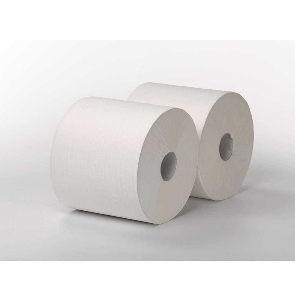 Poetsrol 1-laags, wit, cell.  250 mm x 700 m, Maxirol