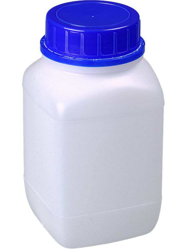 Fles 1500 ml HDPE, WM  transparant, met blauwe dop