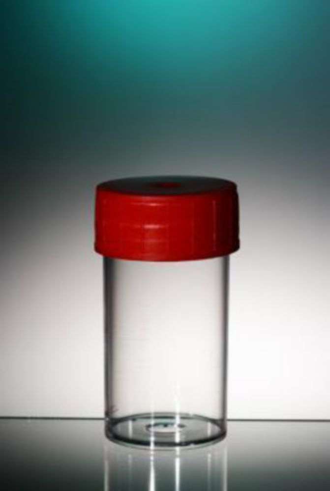 Pot 40 ml, PP, met groene schroefdop