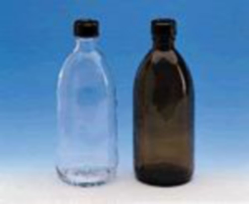 Fles 250 ml nauwmonds  DIN28 helder glas zonder dop