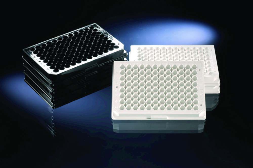 Microtiterplaten, PS, 96-wells, 400 µl, F-well, steriel