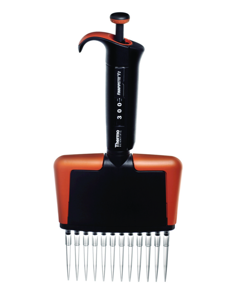Pipet Finnpipette F2, 8-kanaals 3-300 µl, oranje