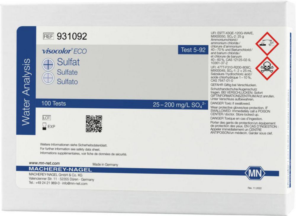 Visocolor ECO Sulfaat  25 - 200 mg/L SO42-