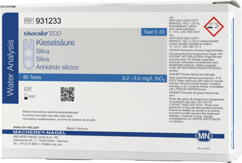 Visocolor ECO Silica  0 - 3.0 mg/l SiO2 (Navulling)