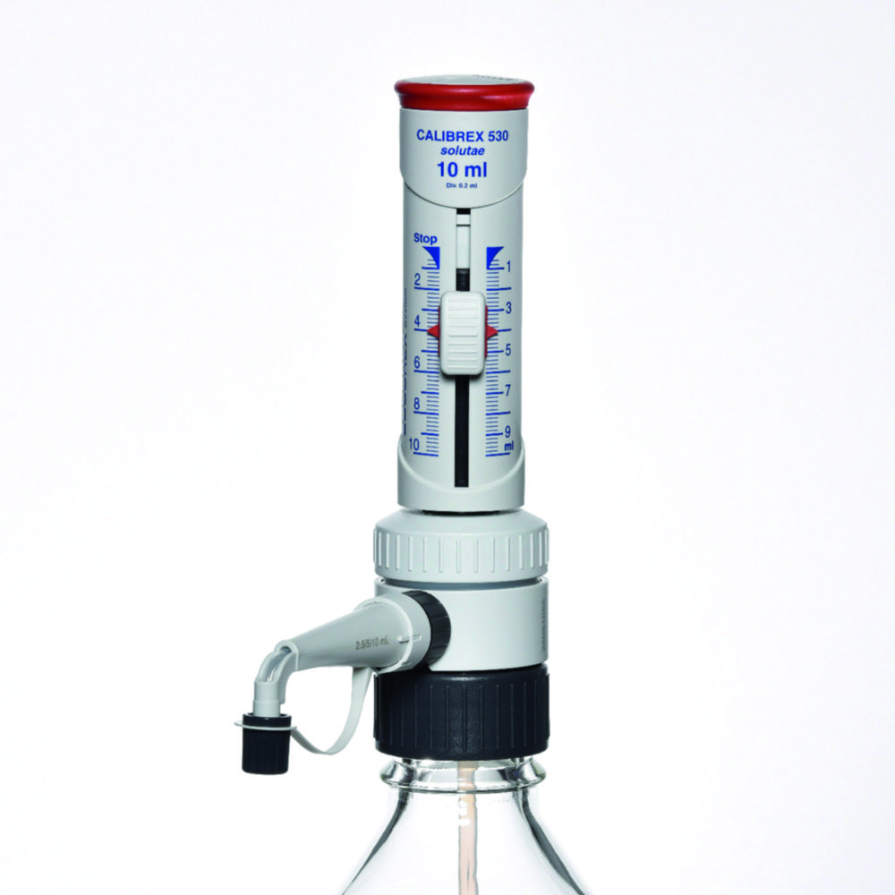 Dispenser Calibrex solutae   530, 2,5 - 25 ml PFA, terugdos