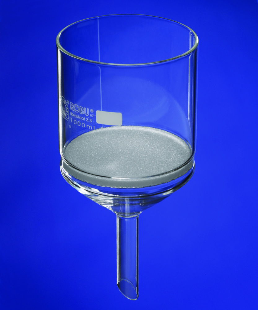 Glasfiltertrechter 500 ml,  por 4, Ø 95 mm, steel Ø 25 mm