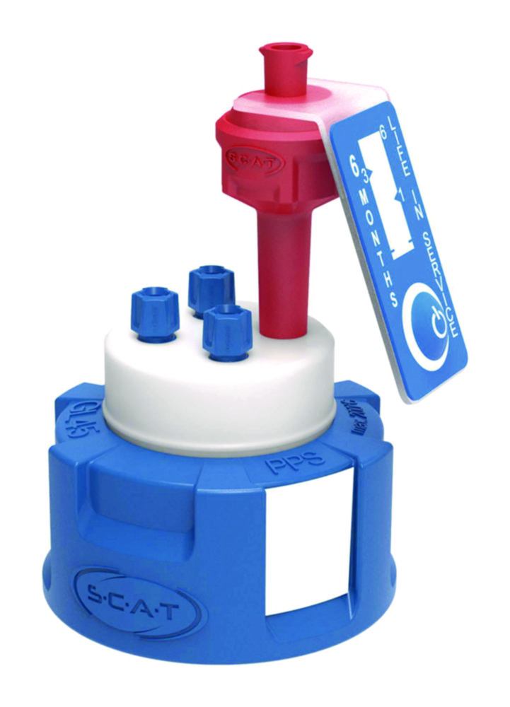 SafetyCap III, V2.0, GL45 met 3 aansluitingen, Ø 3,2 mm