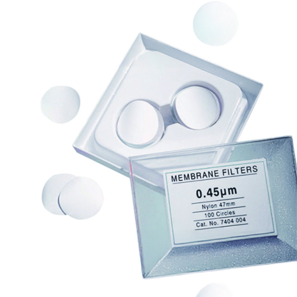 membrane filters, 0,45μm, nylon 47mm, circles, laboratoriumbenodigdheden