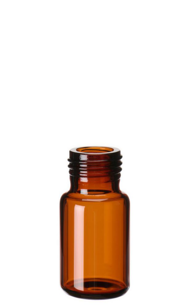 Vials 10ml, bruin glas,  46x22,5mm, schroefnek