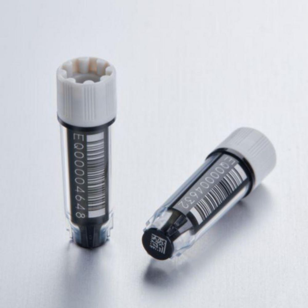 Cryovials, 0,5 ml, PP, met 2D SafeCode