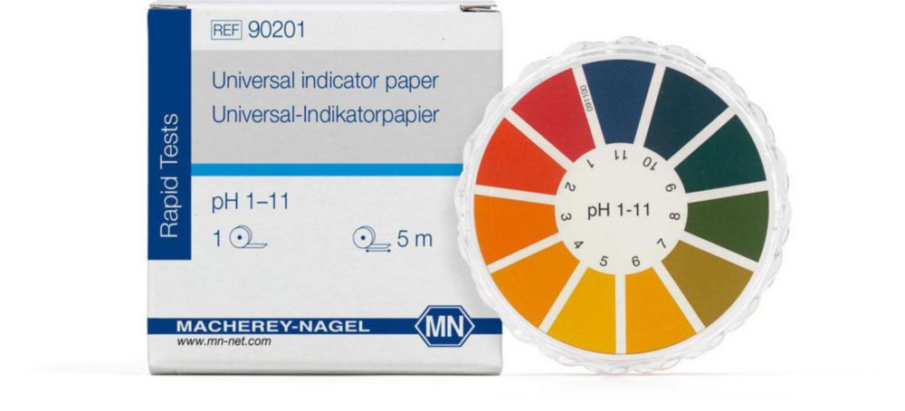 pH indicatorpapier pH 1-11  universeel rol à 5 MTR