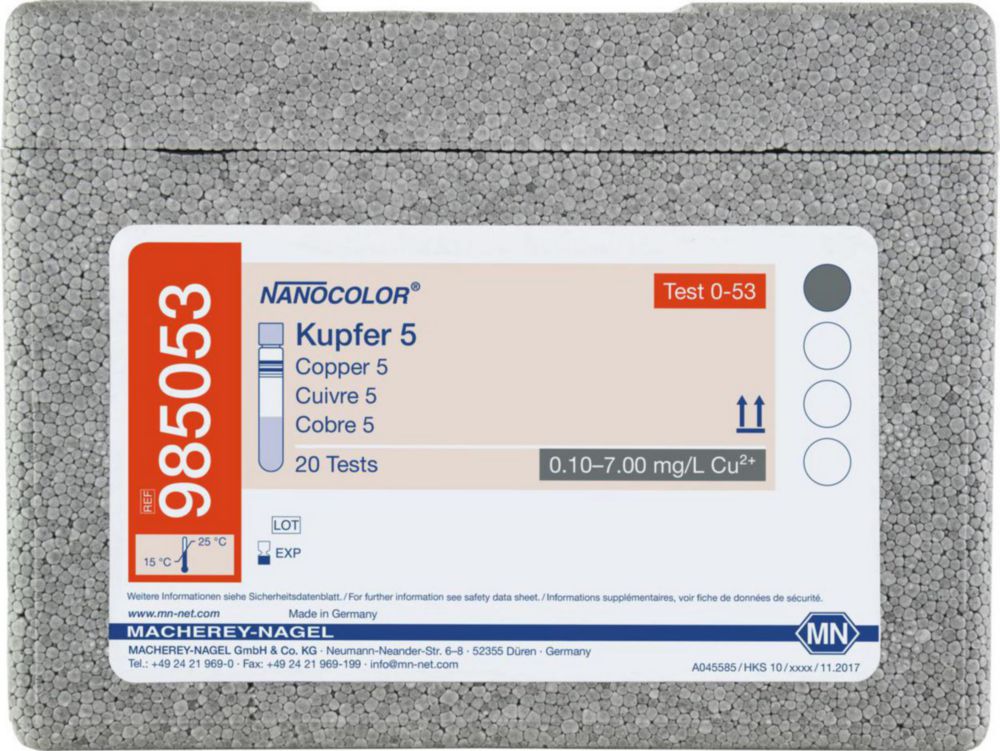 Kuvettentest Koper 5  1,10-7,00 mg/L