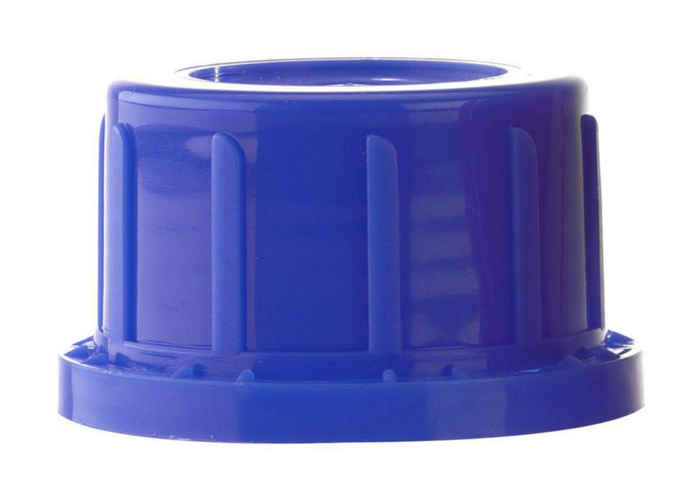 Schroefdop(org)PP,blauw,GL45H  tbv.HDPE/glas vierk.flessen NM