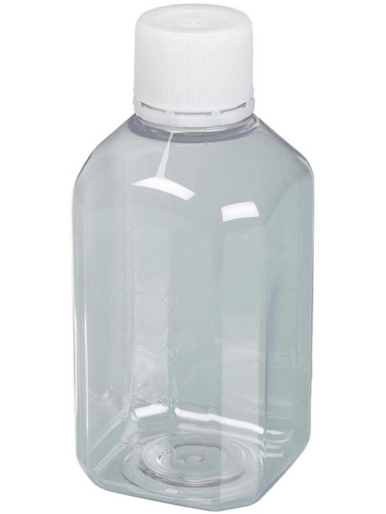 Laboratoriumflessen met  garantiesluiting, 500 ml, PET,