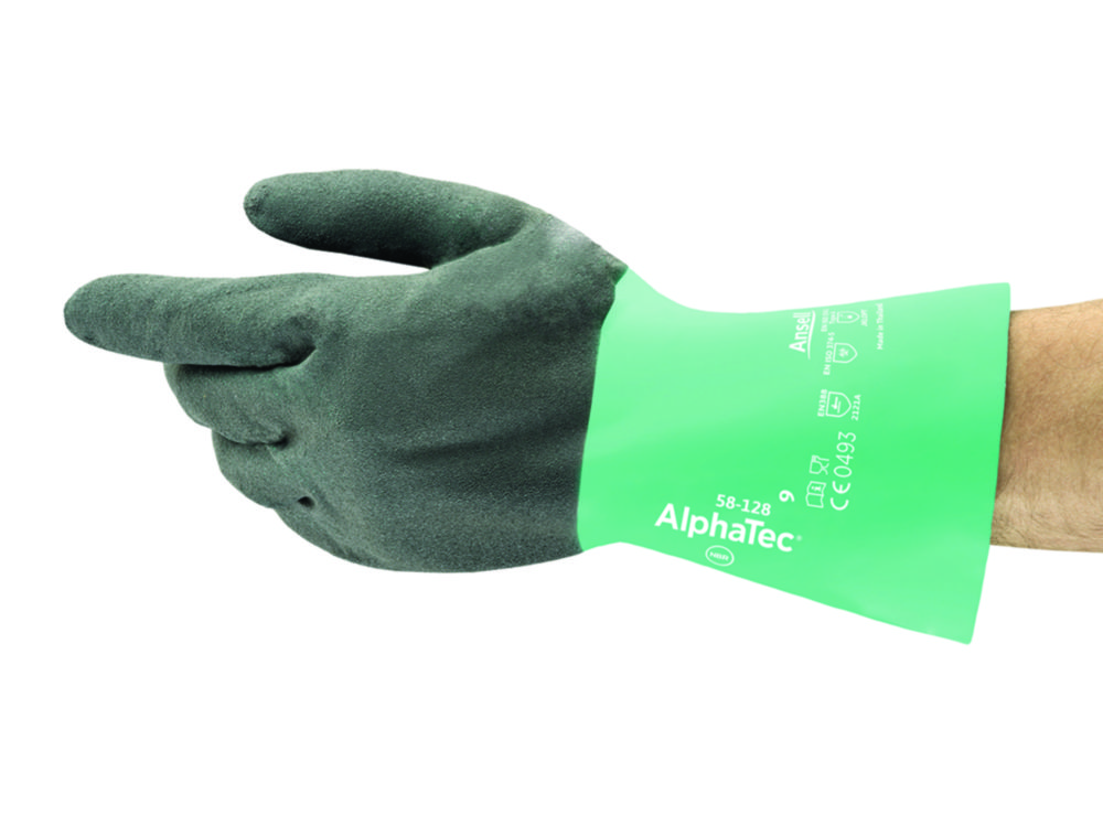 Handschoenen, Nitril, maat XL, lengte 280 mm, AlphaTec, grijs