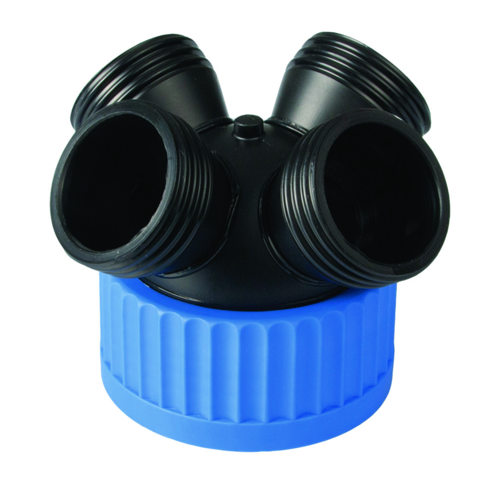 HPLC safetycap, 4-in-1 collector, "WERNER", GLS80, 4 xGL 45 (m) aansluitingen