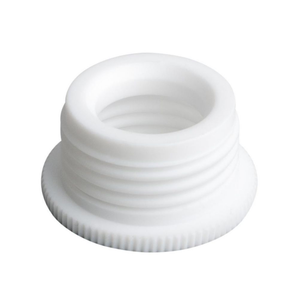Schroefdraadadapter PTFE, wit GL45 (m) naar GL38 (f)