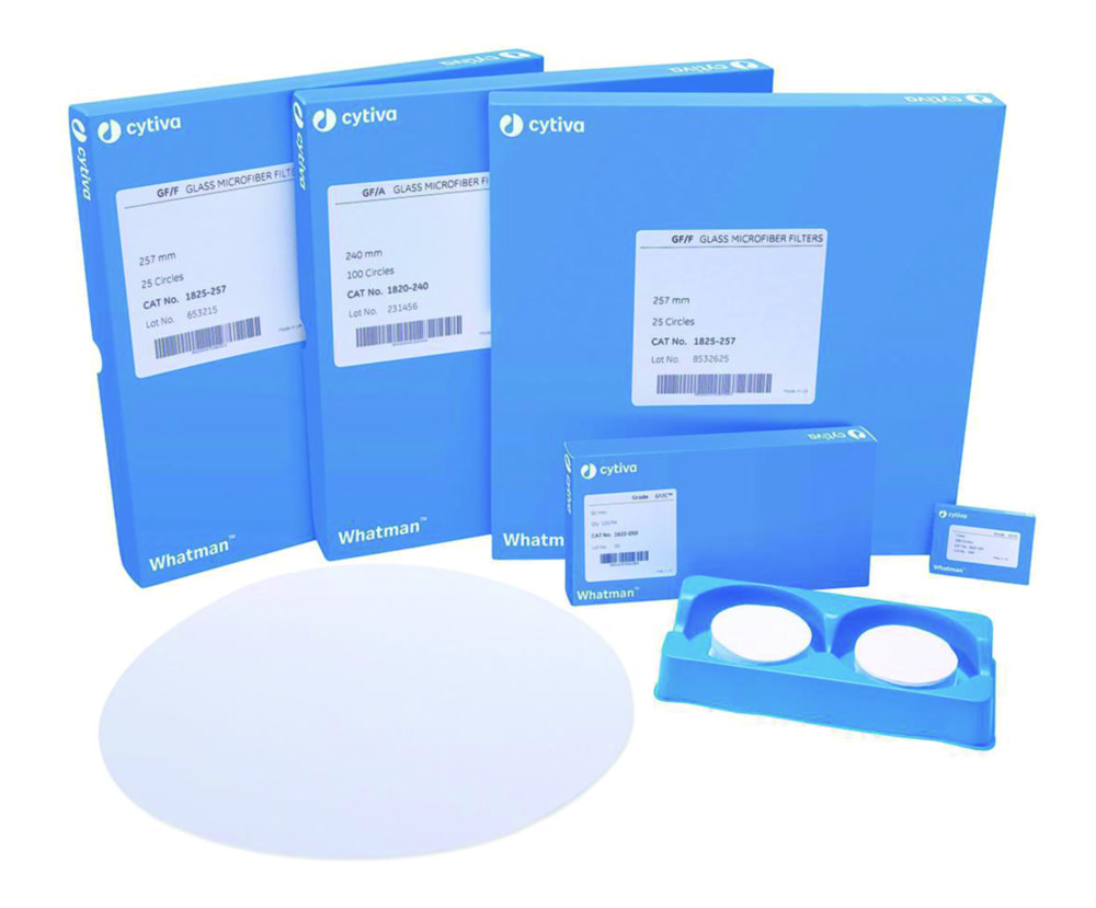 Glasvezelfilters GF/B Ø 70 mm, deeltjesretentie 1 µm