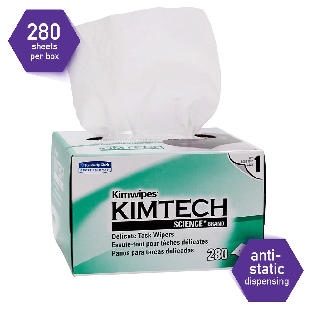 Tissues Kimwipes disposable wipers, LxW 4 1/2 x 8 1/2