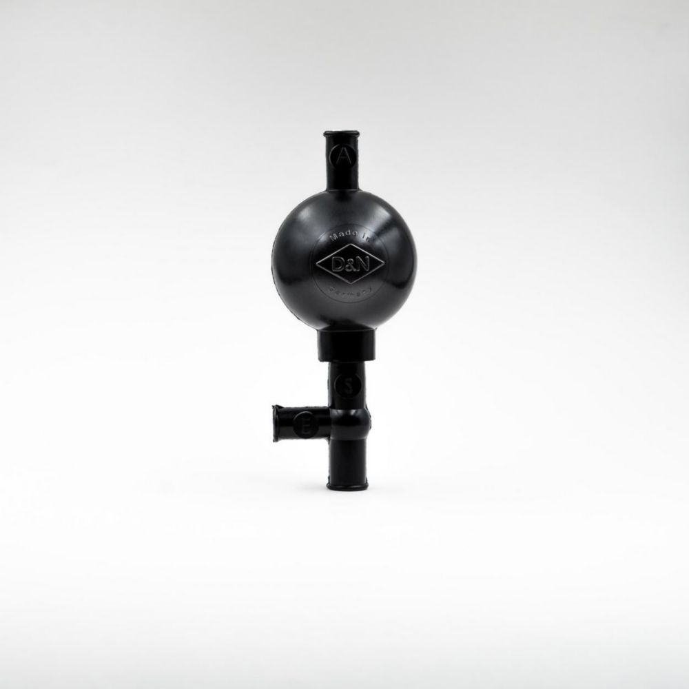 Pipeteerballon, Peleus,  zwart, siliconenrubber, VMQ