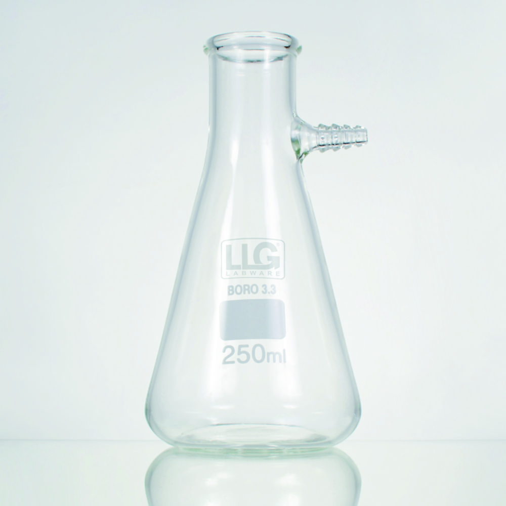 Afzuigkolf met tubus, borosilicaatglas 3.3, 2000 ml, Erlenmeyervorm