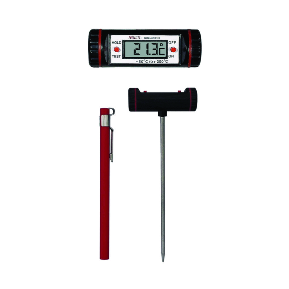 Thermometer, digitaal, multi,  -50-+100:0,1 insteek 500x3,5mm