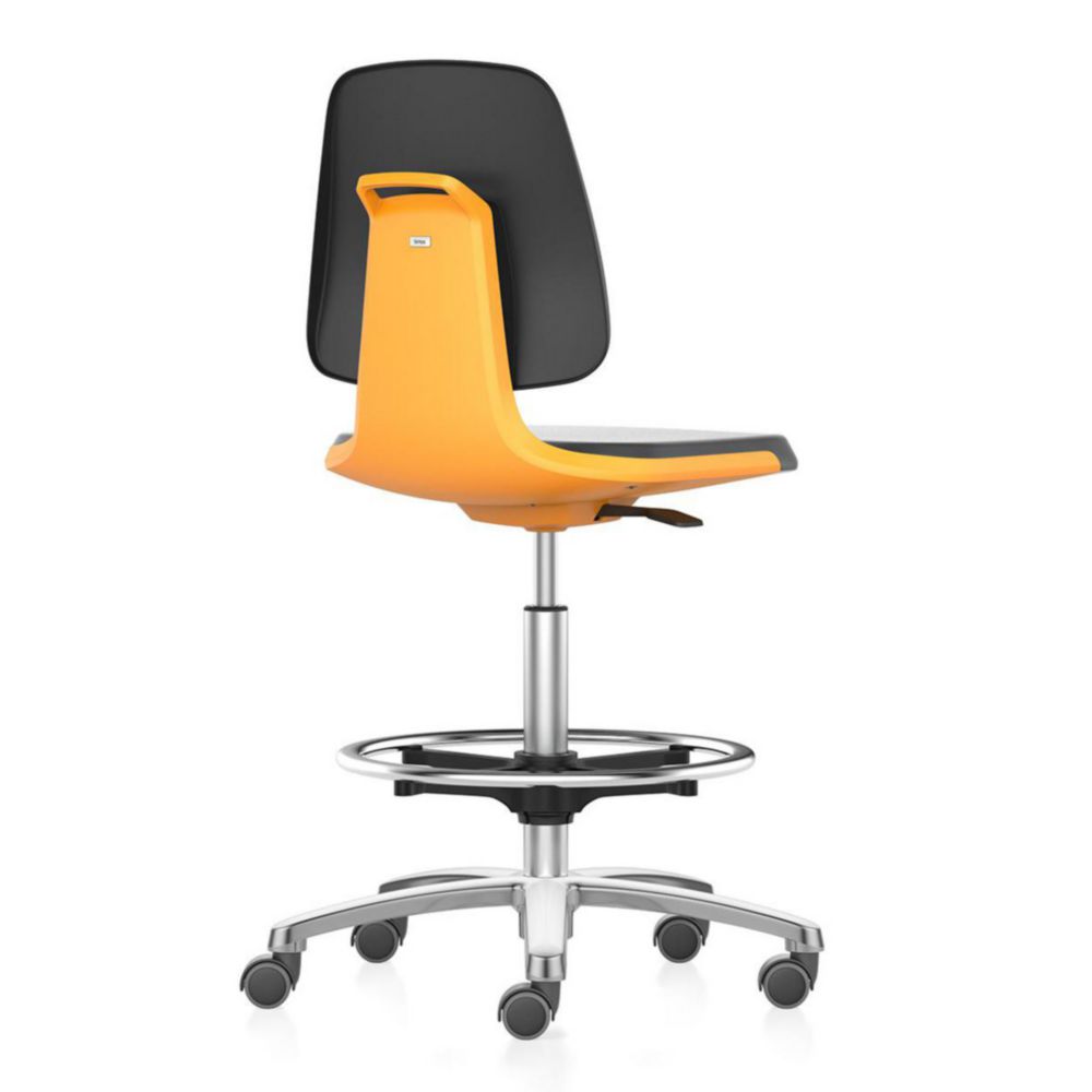 Laboratoriumstoel Labsit 4, PU-schuim, zit-stop-wielen, or