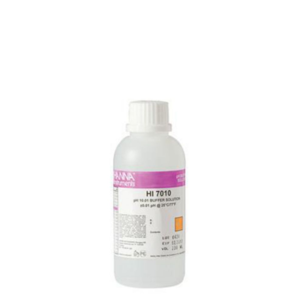 Bufferoplossing pH 10,01, Kunststof fles 230ml, kleurloos