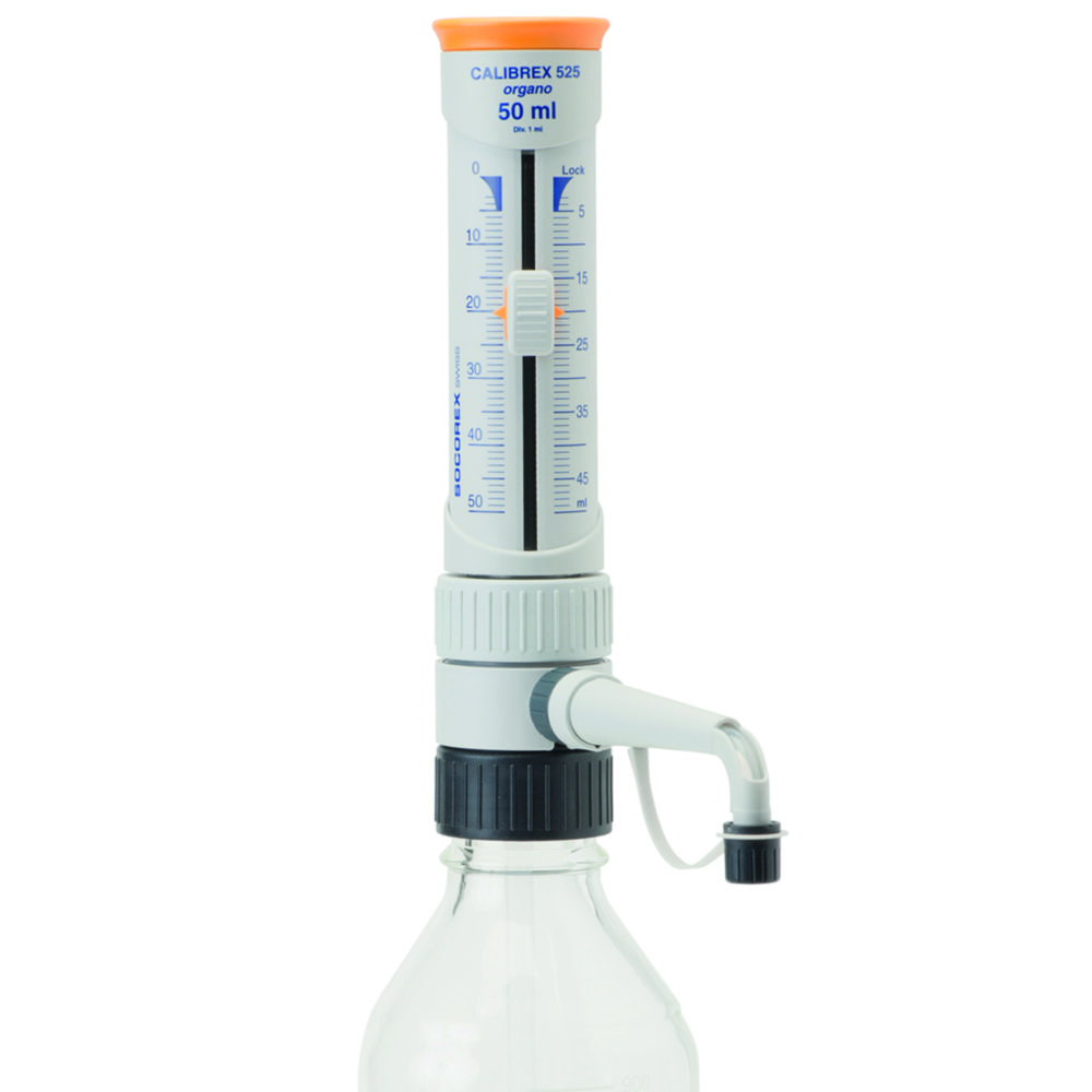 Dispenser Calibrex organo   525, 5 - 50 ml, gl., terugdose