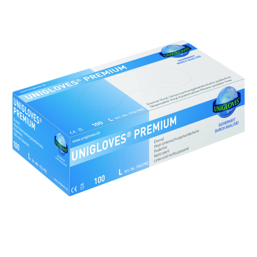 vinylhandschoenen, unigloves, doos, verzorgen, poedervrij