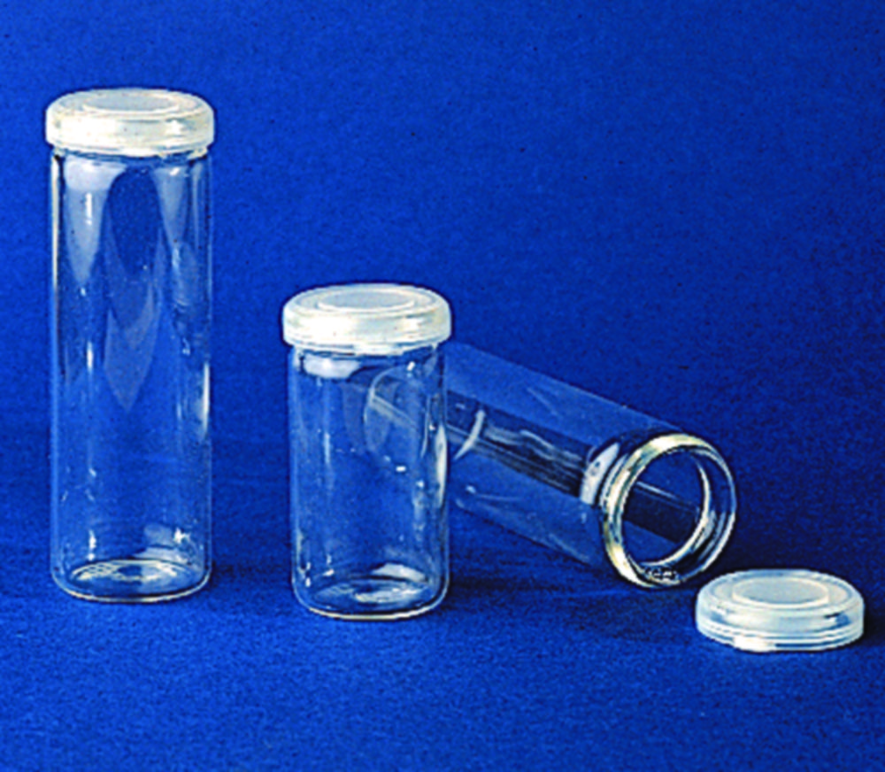 Pillenflacons 3 ml, h = 30 mm  Ø 19 mm AR-glas, met cap