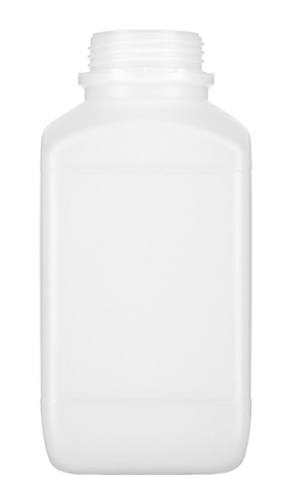 Fles 4000ml, Vierkant, HDPE, Wijdmonds, Helder, zonder dop