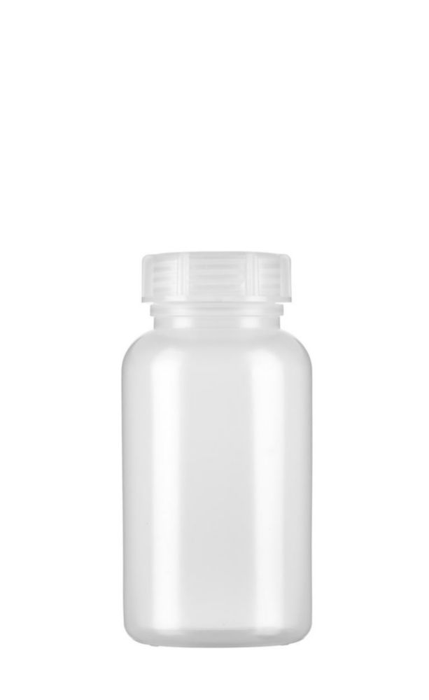 Fles 500 ml, LDPE, wijdmonds, met schroefdop