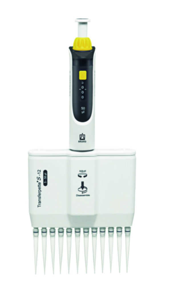 Transferpette S-12, Variabel, 5 - 50 µl, M12-50, DE-M