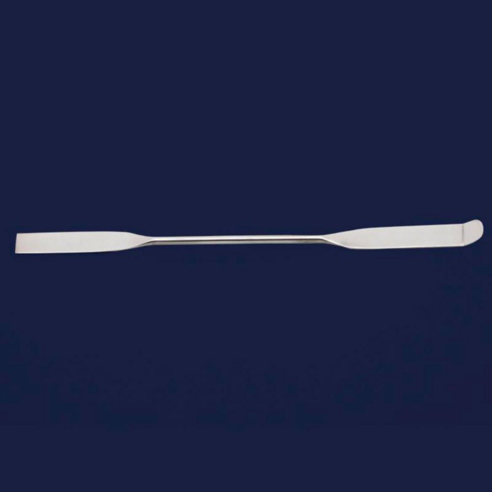 Dubbelspatel 130 mm, recht  roestvaststaal