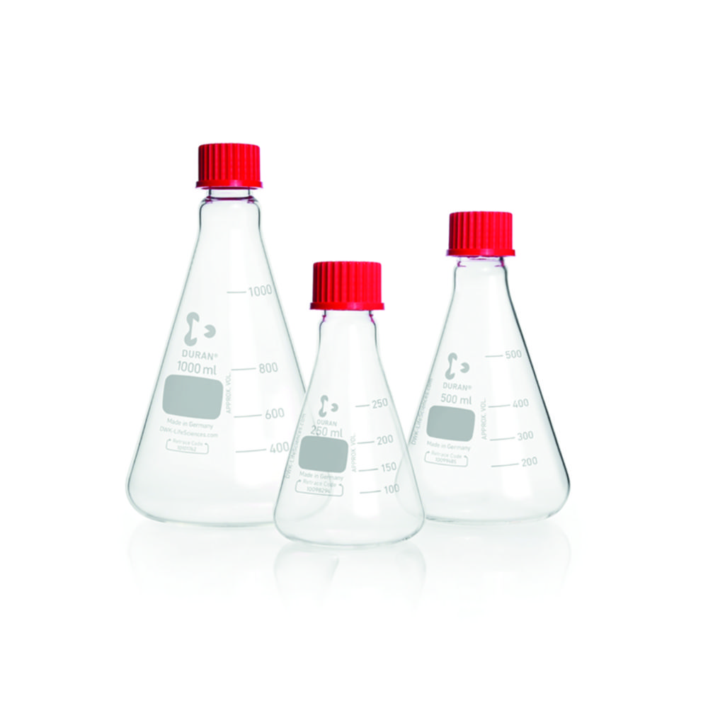 Erlenmeyer 100 ml met dop gl25