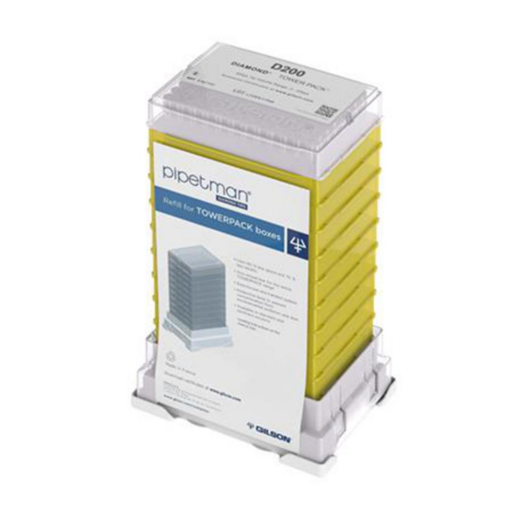 Pipetpunten 2-200 µl, Diamond Towerpack, D200, Polypropylene, Niet-steriel