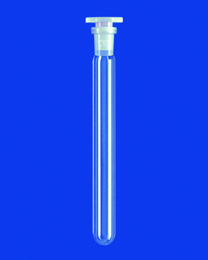Ronbodemglas 125x16mm  NS14/23 zonder stop