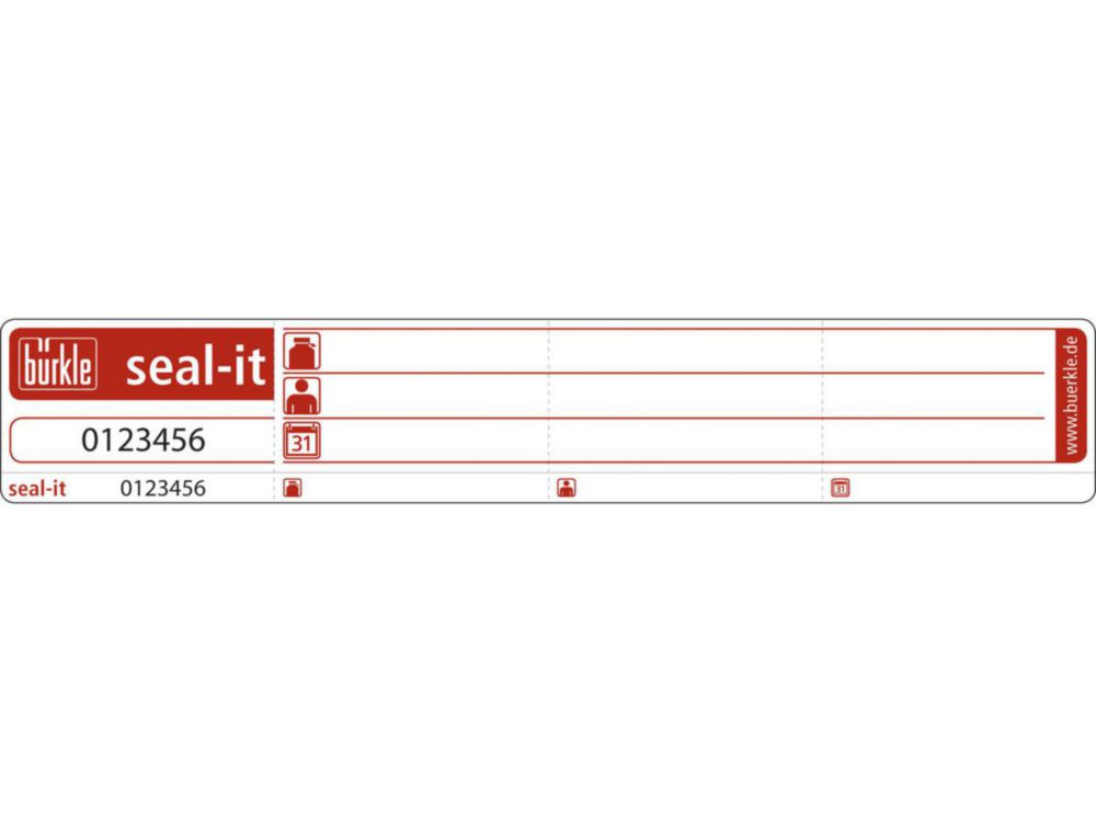 Seal-it stickers, rood-naturel  lxb=178x30 mm