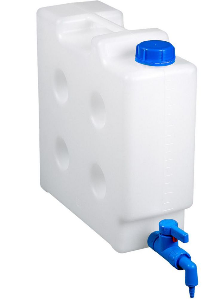 Ruimtebesparingsset Flachmann  10 l jerrycan met kraan StopCo
