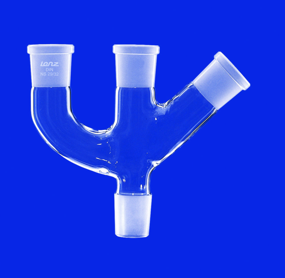 Driehals opzetstuk K+H NS24/29  2x recht, 1x schuine hals