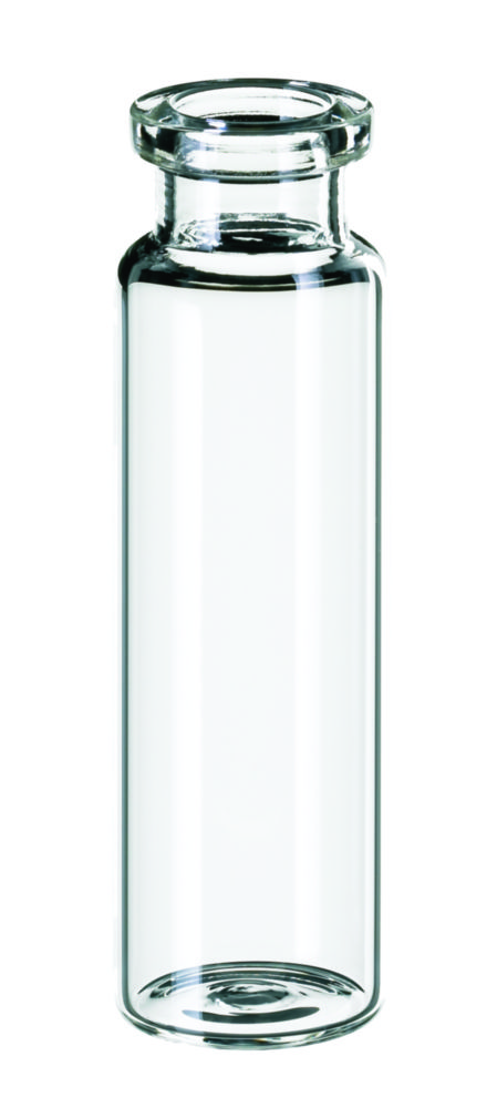 Vials 20 ml, glas 75,5x23,25 mm, helder, Crimp-nek N20, vlak
