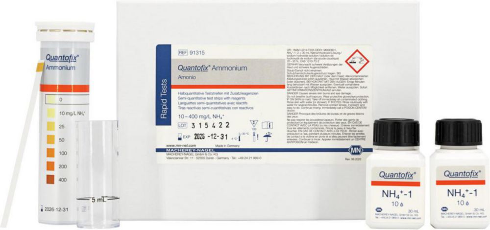 Indicatorstrookjes Quantofix  voor Ammonium voor half-kwan-