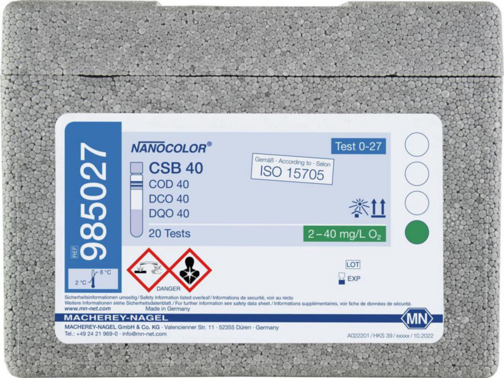 Kuvettentest COD 40  Nanocolor