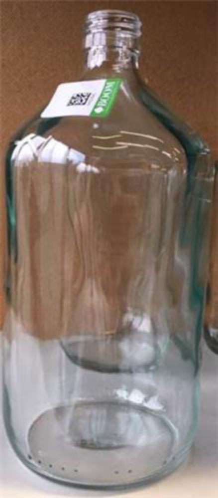 Fles 1000 ml nauwmonds  DIN28 helder glas zonder dop