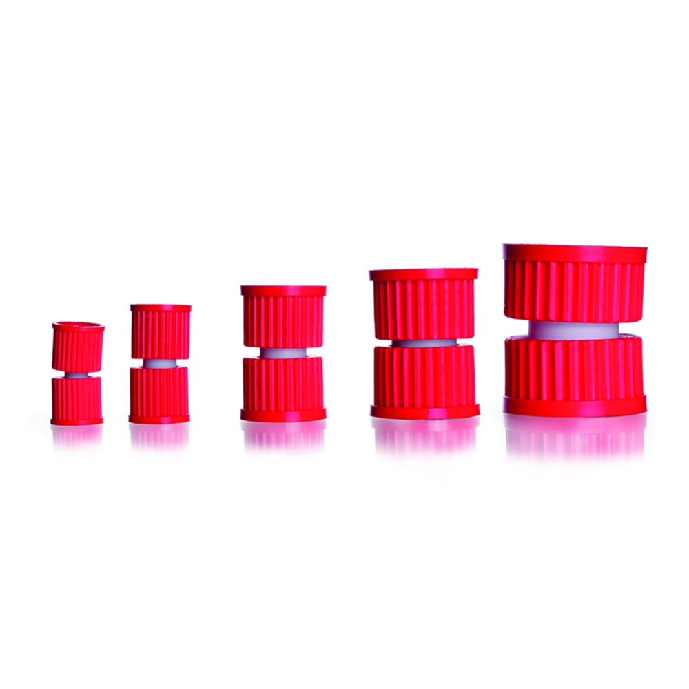 Schroefverbindingsdop PBT GL14  rood, met siliconen dichting
