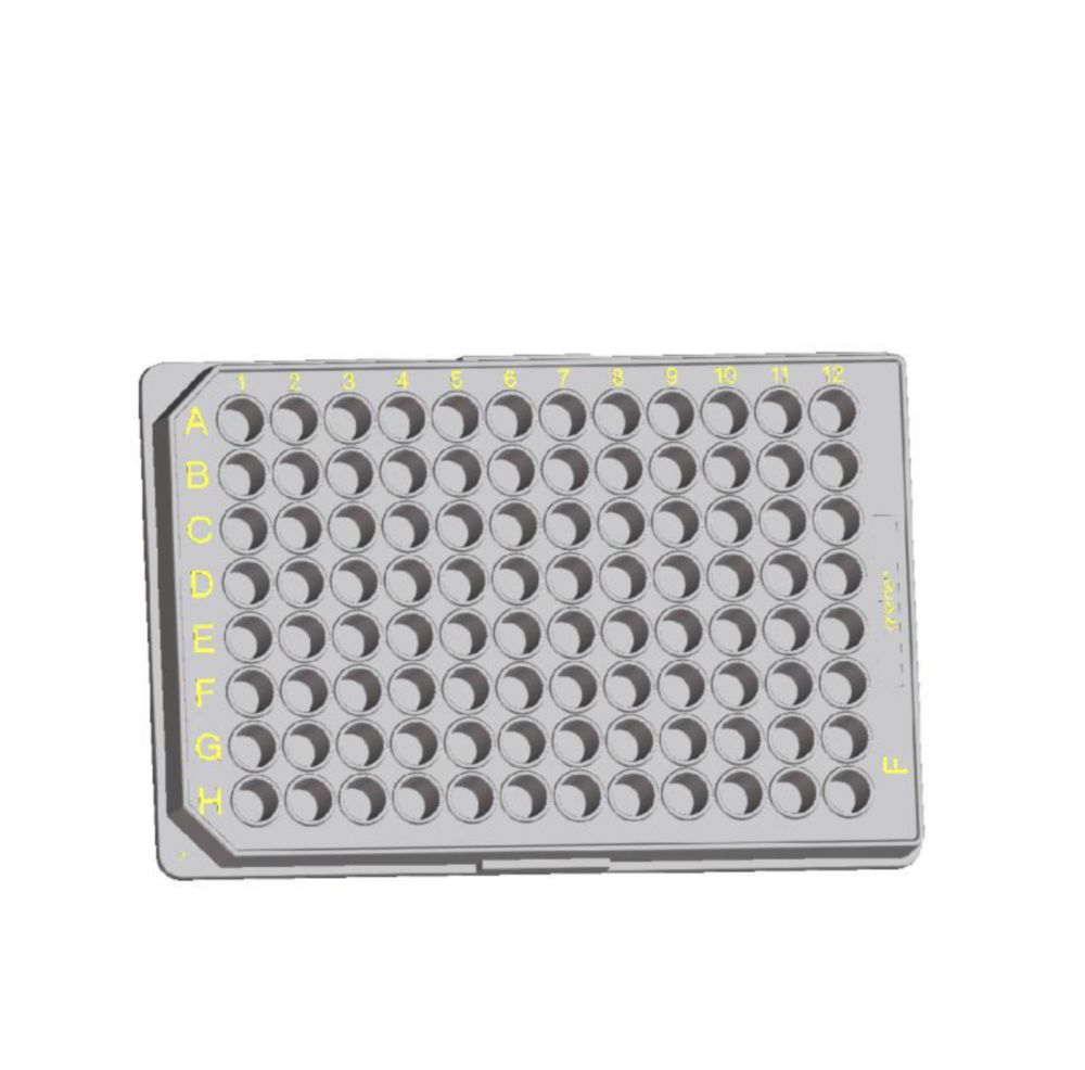 PCR-microplaten, PS, 96-wells, 382 µl, F-well, niet steriel