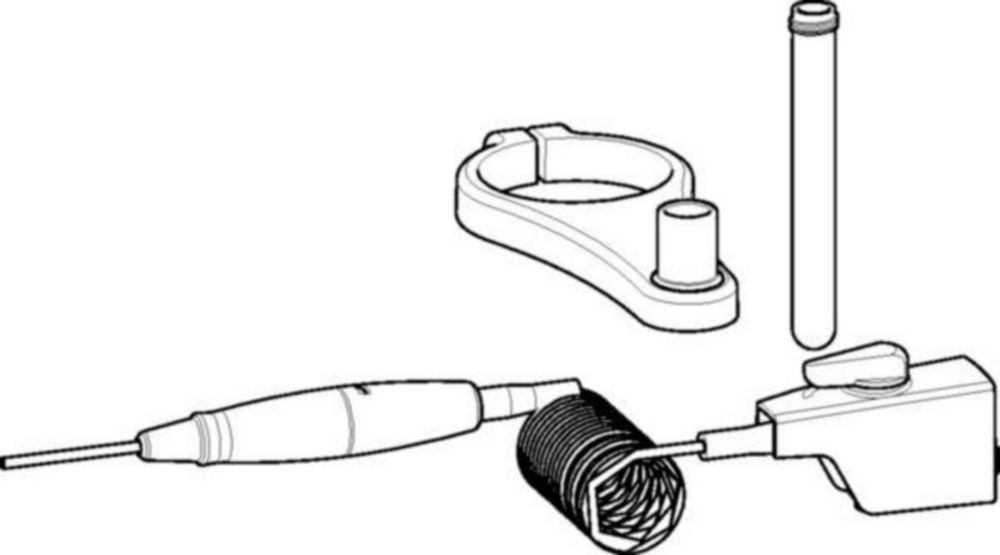 Uitwerpslang opgerold, flexibel, voor 2/5/10 ml