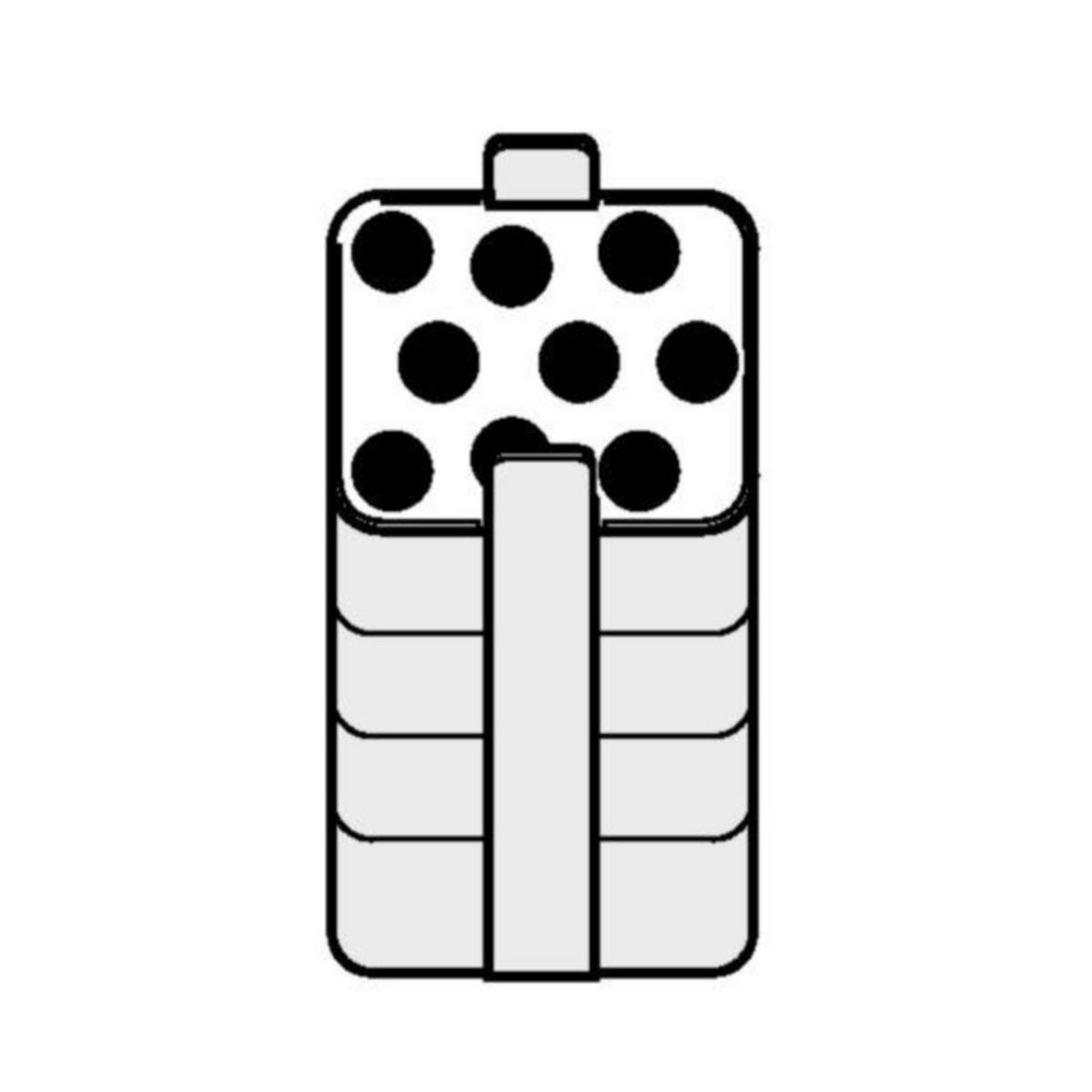 Inzet voor rechth. 250ml beker  v. 9x15ml Falconbuizen